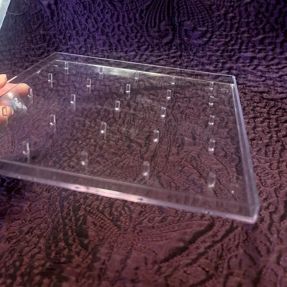 Lot of 5 Math Learning Center Clear Geoboards  Manipulatives STEM Geometry Shape